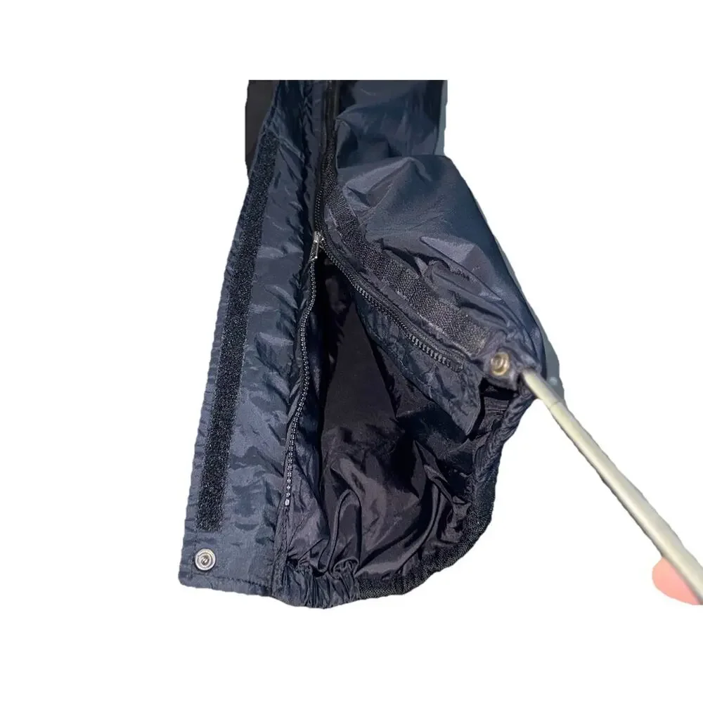 VTG North Face Full Side Zip GoreTex Shell Pants Men XL Black Y2K Snow Cold Gear